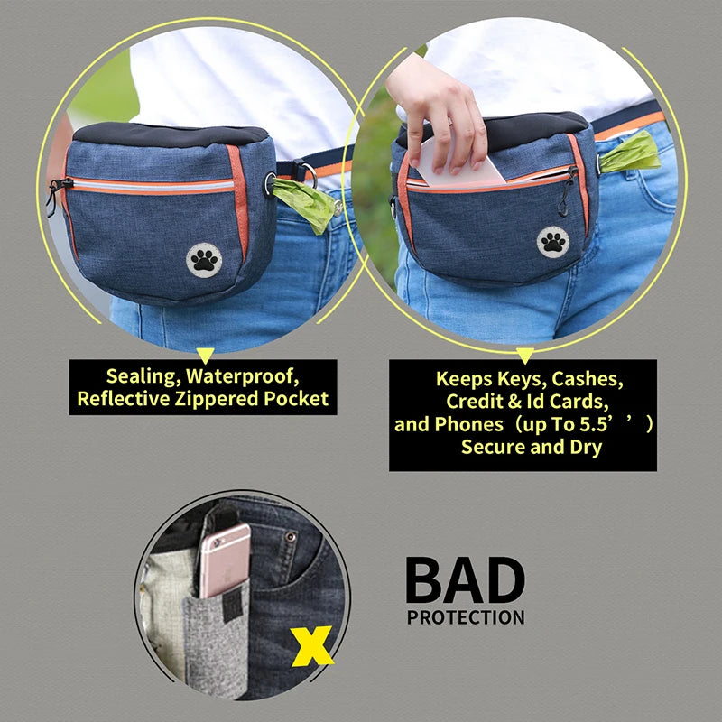 Portable Dog Training Waist Bag – Perfect for Treats, Snacks, and Rewards.