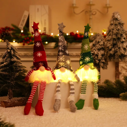 30cm Glowing Gnome Christmas Ornaments 2024, Faceless Plush Dolls, New Year Gift.