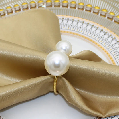 Dvinana Pearl Napkin Rings - Gold, 6/12/24Pcs for Weddings & Dining Decor