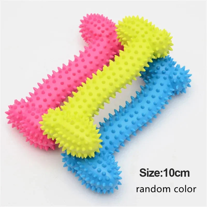 1pc Fashion Pet Chew Toy Soft Rubber Bite-resistance Bone Shape Teeth Grinding Chewing Toys for Small Dogs Training Pet Supplies