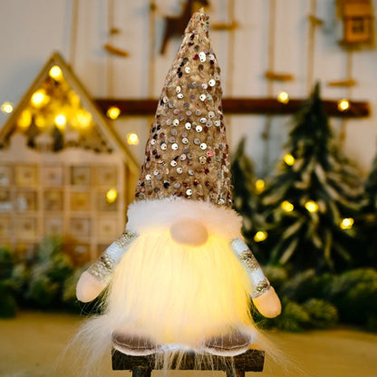 30cm Glowing Gnome Christmas Ornaments 2024, Faceless Plush Dolls, New Year Gift.