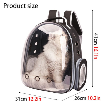 Pet Carrier Backpack Transparent Capsule Bubble Pet Backpack Small Animal Puppy Kitty Bird Breathable Pet Carrier for Travel