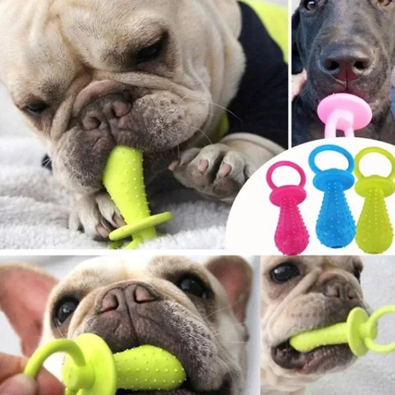 1pc Fashion Pet Chew Toy Soft Rubber Bite-resistance Bone Shape Teeth Grinding Chewing Toys for Small Dogs Training Pet Supplies