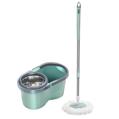 Spins Mop and Bucket Set Household Cleaning Automatic Spins Mop Labour-Saving Cleaning Mop with Wringer for Living Room Kitchen