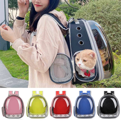 Pet Carrier Backpack Transparent Capsule Bubble Pet Backpack Small Animal Puppy Kitty Bird Breathable Pet Carrier for Travel