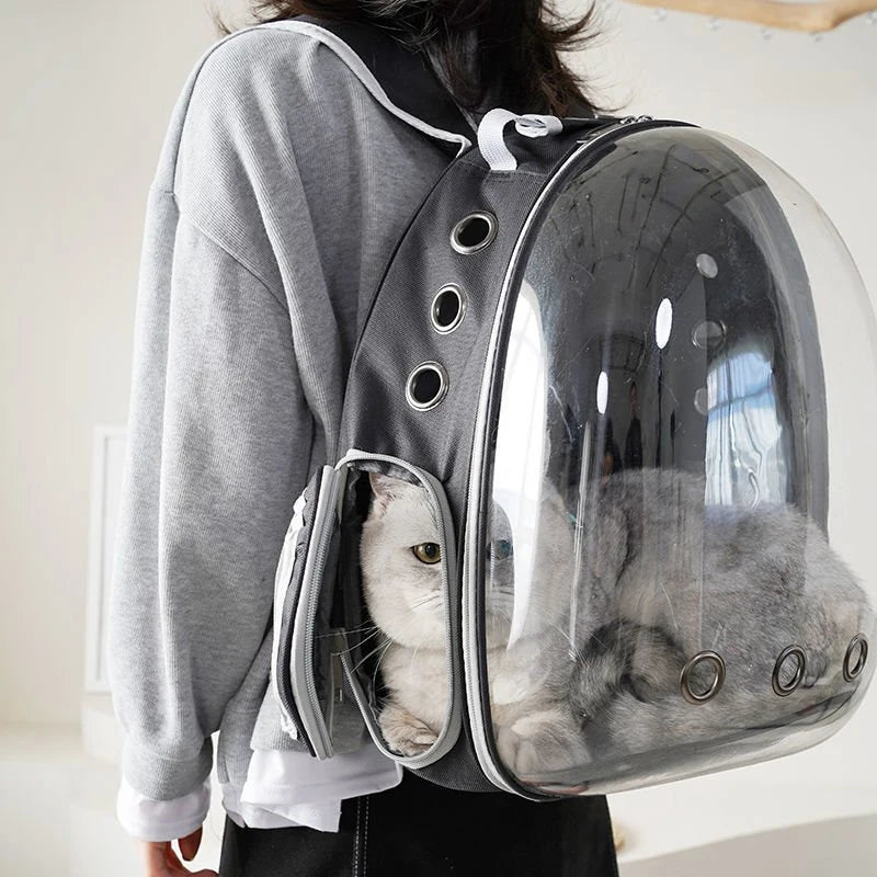 Pet Carrier Backpack Transparent Capsule Bubble Pet Backpack Small Animal Puppy Kitty Bird Breathable Pet Carrier for Travel