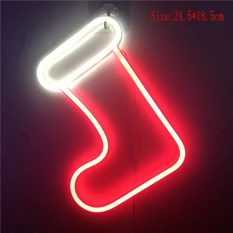 Magical Christmas Neon Sign: Santa's Night Light