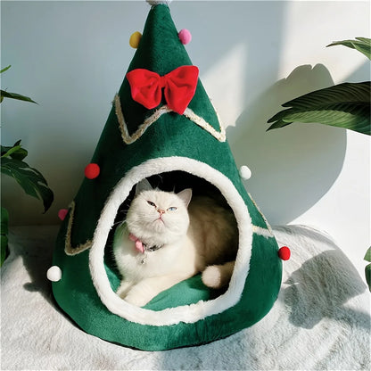 Houses for Cats Christmas Beds Winter Pet Supplies Warm Bed Puppy Accessories Things Cushions Accessory House Dog Habitats