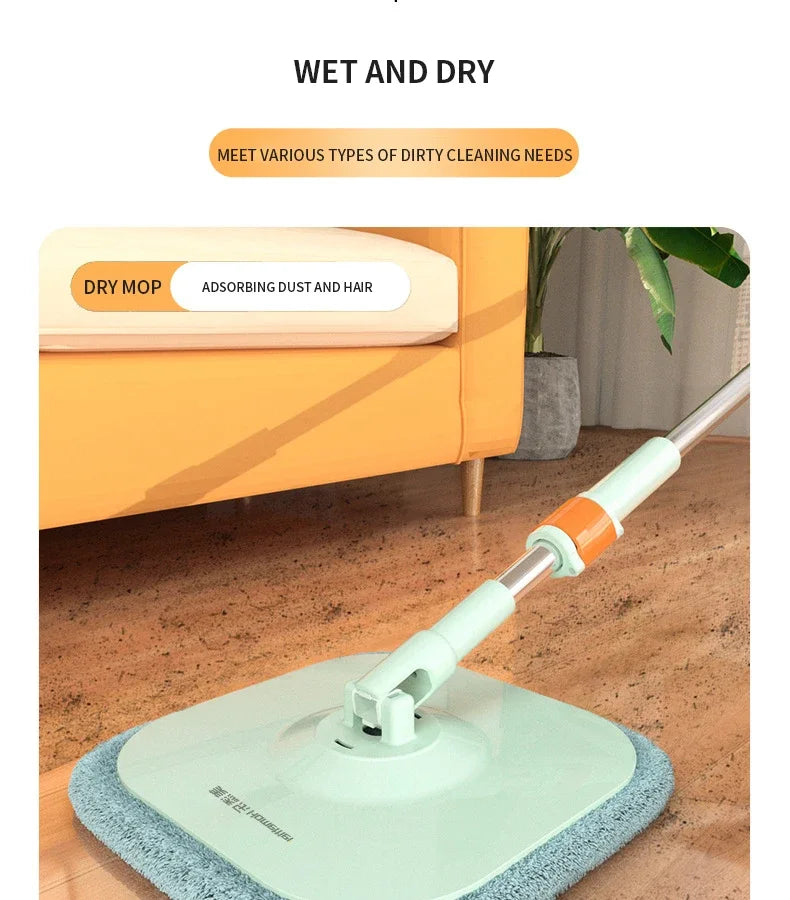 Rotating Mop Microfibers Mop and Bucket Set Floor Washing Mops Triangle Window Washing Mop Household Cleaning Tools for Home