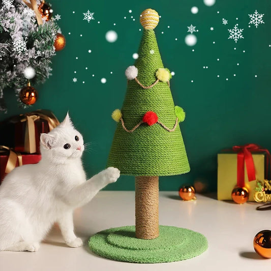 Festive Feline Fun: Christmas Tree Cat Climbing Rack