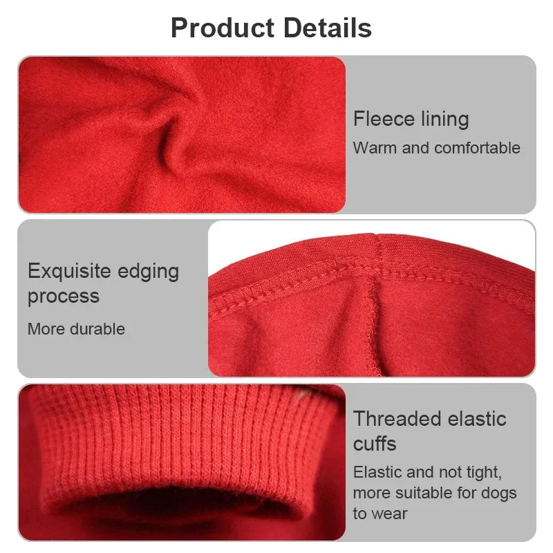 Autumn Winter Warm Dog Clothes Adidog Dog Hoodies Pet Warm Coat for Medium Large Dog Jacket Sweater Puppy French Bulldog Clothes