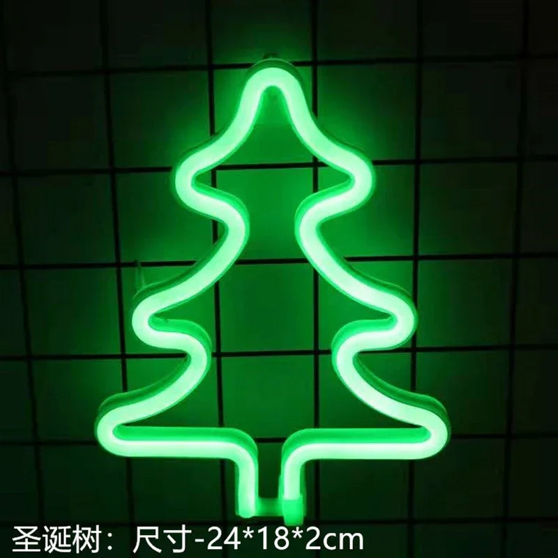 Magical Christmas Neon Sign: Santa's Night Light