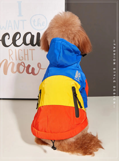 Winter Dog Jacket Thickened Fleece Warm Dog Clothes Waterproof Raincoat French Bulldog Puppy Coat Windproof Big Dog Clothing