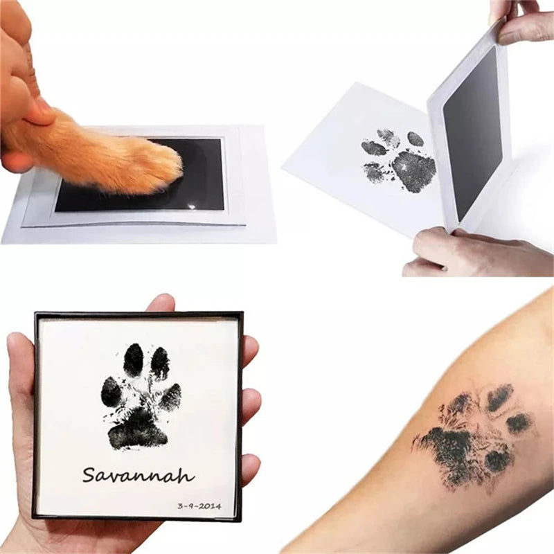 Non-toxic Inkpad Footprints Handprint No Touch Skin Inkless Kits for 0-6 Months Newborn Pet Dog Cat Paw Safe Prints Souvenirs