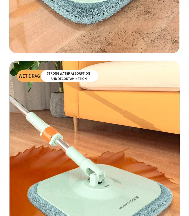 Rotating Mop Microfibers Mop and Bucket Set Floor Washing Mops Triangle Window Washing Mop Household Cleaning Tools for Home