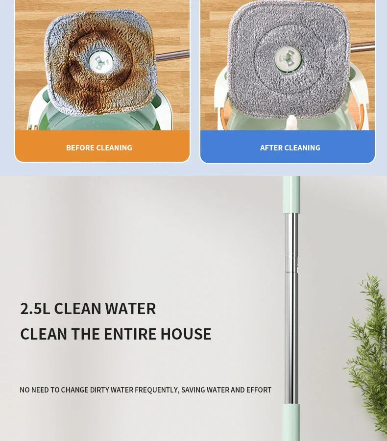 Rotating Mop Microfibers Mop and Bucket Set Floor Washing Mops Triangle Window Washing Mop Household Cleaning Tools for Home