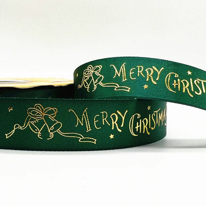 5 Yards 1 Inch Christmas Printed Ribbon - Polyester for DIY & Gift Wrapping