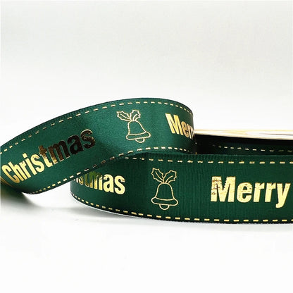 5 Yards 1 Inch Christmas Printed Ribbon - Polyester for DIY & Gift Wrapping