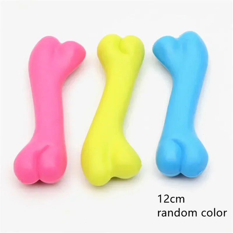 1pc Fashion Pet Chew Toy Soft Rubber Bite-resistance Bone Shape Teeth Grinding Chewing Toys for Small Dogs Training Pet Supplies