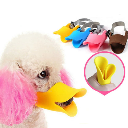 Pet Dogs Anti Bite Stop Barking Small Large Dog Mouth Muzzles Dog Muzzle Silicone Mask Duck Muzzle Mask Pet Dog Accessories