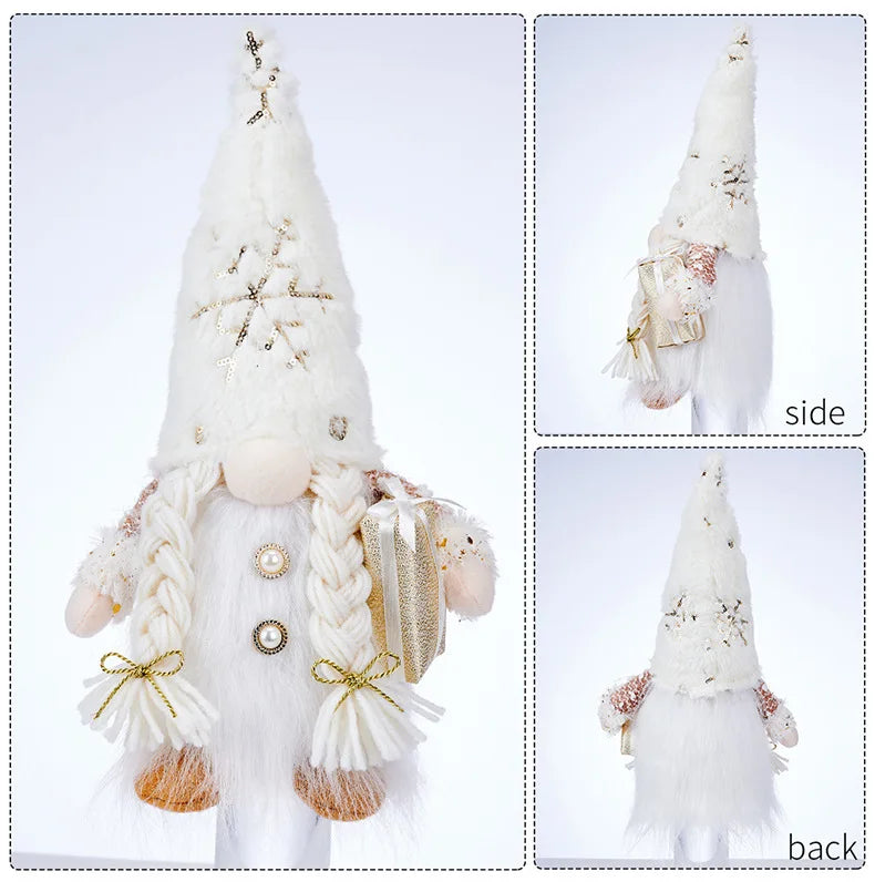 30cm Glowing Gnome Christmas Ornaments 2024, Faceless Plush Dolls, New Year Gift.