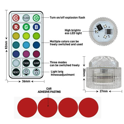 1Set Remote Control Car LED Interior Ambient Light