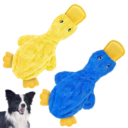 Dog Plush Sound Toys Yellow Duck Puppy Squeaky Interactive Stuffed Toy Bite Chewing Rattle Pet Supplies For Indestructible Dogs