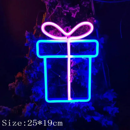 Magical Christmas Neon Sign: Santa's Night Light